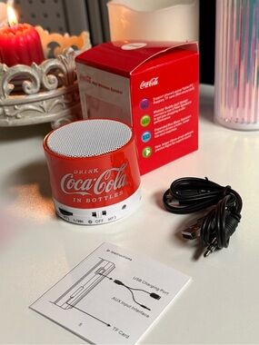 Coca Cola Red and White Portable Bluetooth Speaker